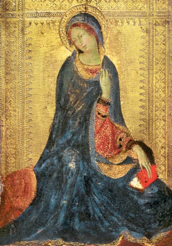 Virgin Annunciate, right hand panel of diptych a Simone Martini