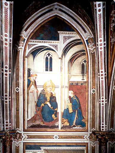 Die Vision des hl. Ambrosius a Simone Martini