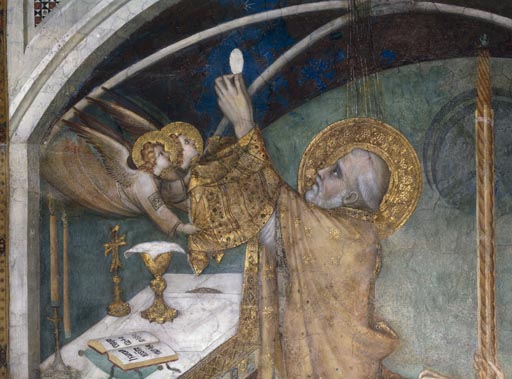 Das Wunder waehrend der Messe a Simone Martini