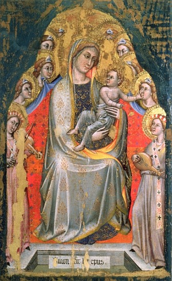 Madonna and Child Enthroned with Angels a Simone dei Crocifissi