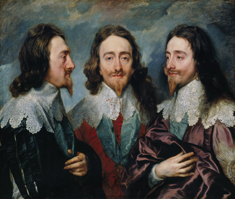 Charles I, King of England  (1600-1649), from Three Angles (The Triple Portrait") a Sir Anthonis van Dyck
