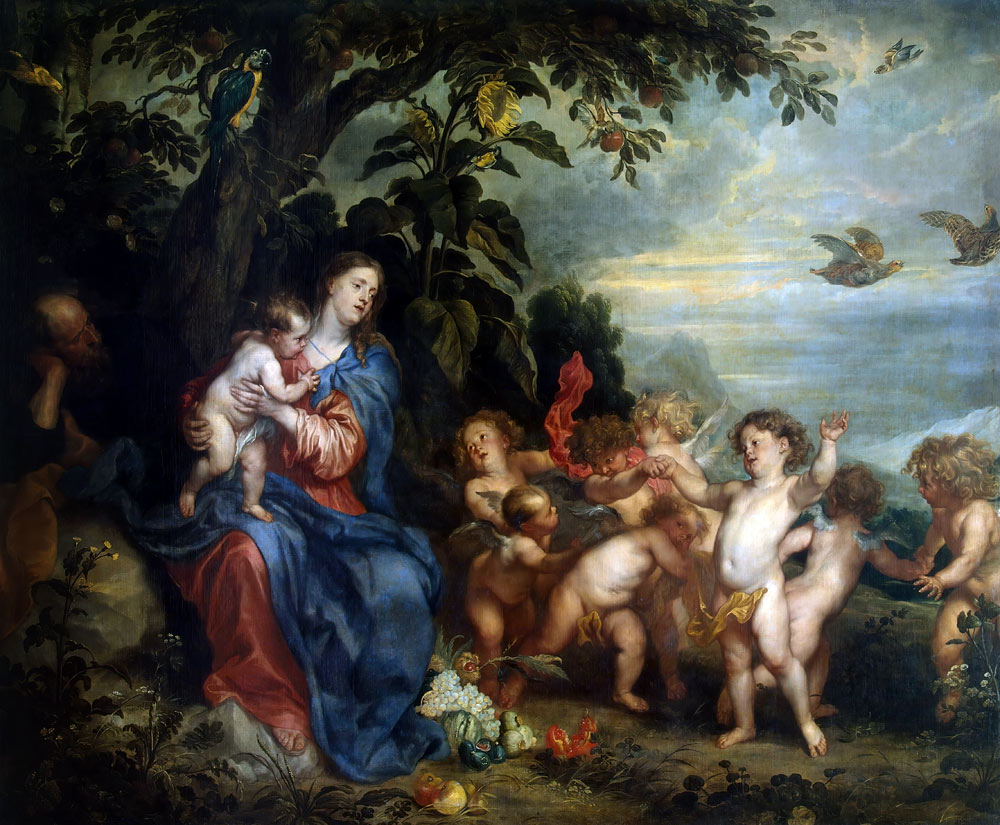 Rest on the Flight into Egypt a Sir Anthonis van Dyck