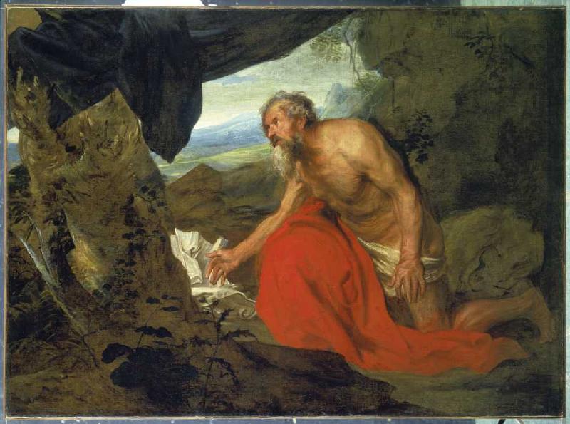 The büssende Hieronymus. a Sir Anthonis van Dyck