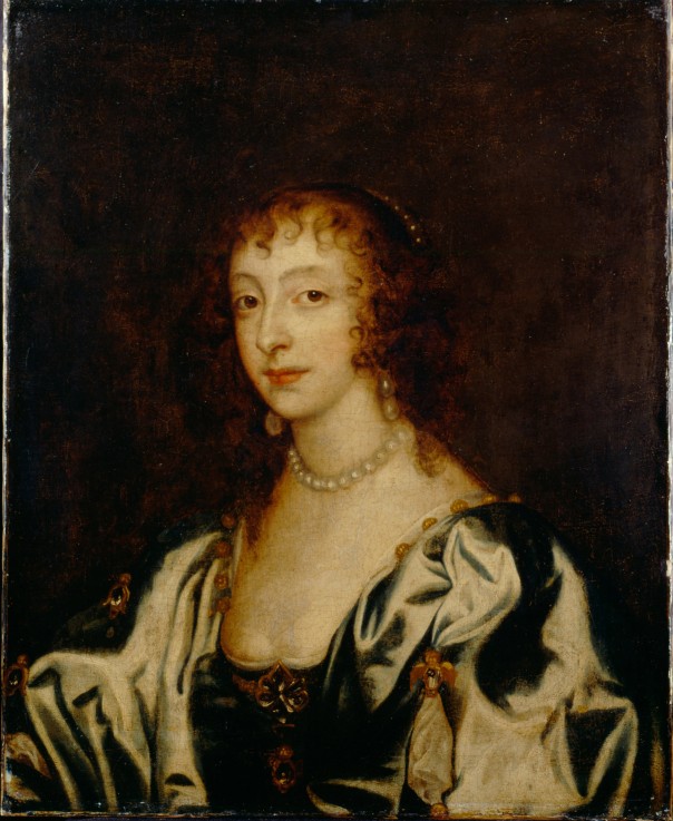 Portrait of Queen Henrietta Maria of France (1609-1669) a Sir Anthonis van Dyck