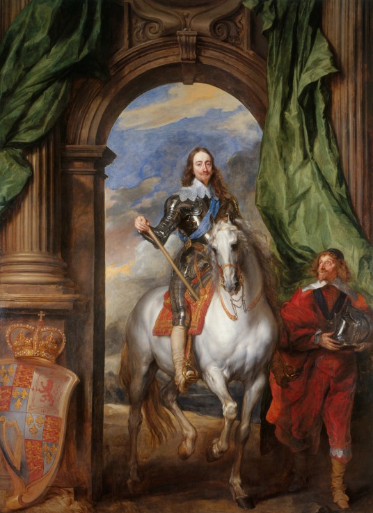 Equestrian portrait of Charles I, King of England  (1600-1649) with M. de St Antoine a Sir Anthonis van Dyck