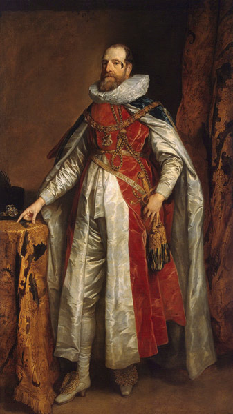 Portrait of Henry Danvers, 1st Earl of Danby (1573-1644), in robes as Knight of the Garter a Sir Anthonis van Dyck