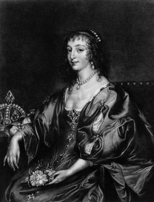Henrietta Maria (1609-69), illustration from 'Portraits of Characters Illustrious in British History a Sir Anthony van Dyck