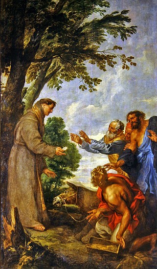 The Legend of the Mule and Saint Anthony of Padua. 1627-32 a Sir Anthony van Dyck