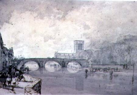 The Abbey and Nungate Bridge, Haddington, East Lothian a Sir Augustus Wall Callcott