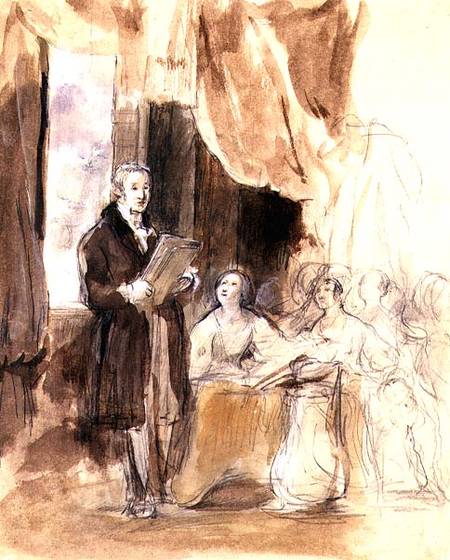 Sir Robert Peel Reading to Queen Victoria a Sir David Wilkie