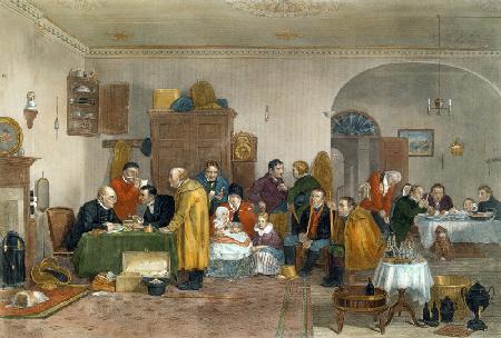 Rent Day, engraved by Abraham Raimbach (1784-1868)