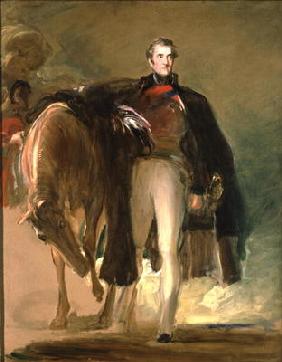 The Duke of Wellington and his Charger `Copenhagen'