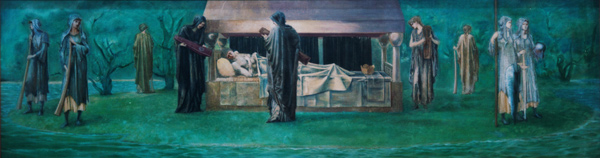 Der Schlaf des König in Avalon a Sir Edward Burne-Jones