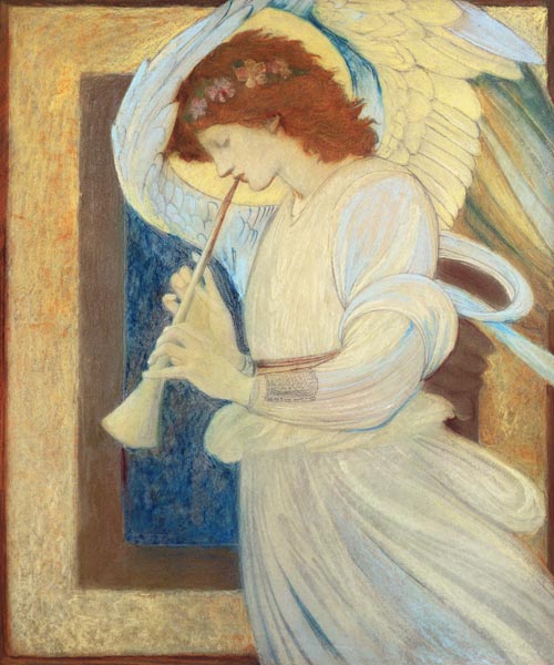 An Angel Playing a Flageolet a Sir Edward Burne-Jones
