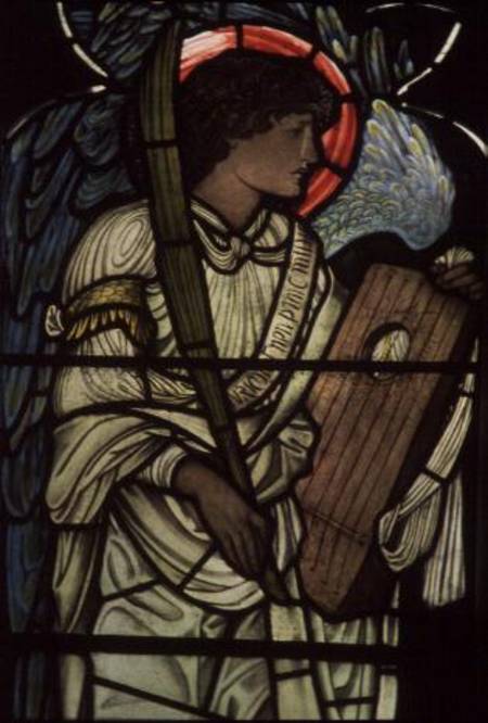 Angel with a Lyre, from the St. Cecilia Window, Christ Church, Oxford a Sir Edward Burne-Jones