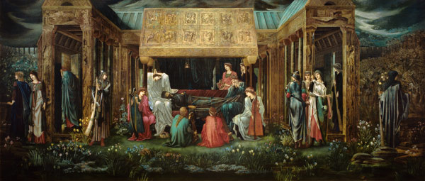 Der Schlaf des König Artus in Avalon a Sir Edward Burne-Jones