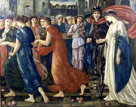 St. George and the Dragon: No. 7 The Return a Sir Edward Burne-Jones