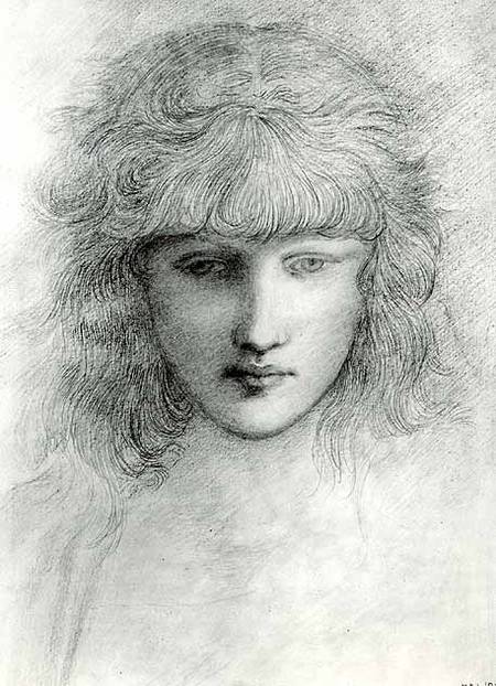 Head of a Girl a Sir Edward Burne-Jones