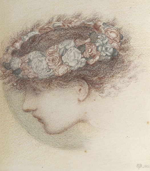 Study for head of Cupid a Sir Edward Burne-Jones