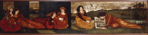 Girls in a Meadow a Sir Edward Burne-Jones