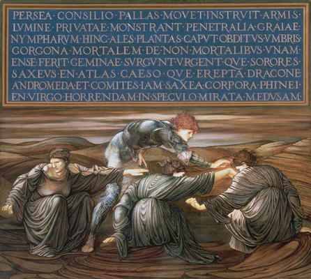 Perseus and the Graiae, 1877 (mixed media on paper) a Sir Edward Burne-Jones