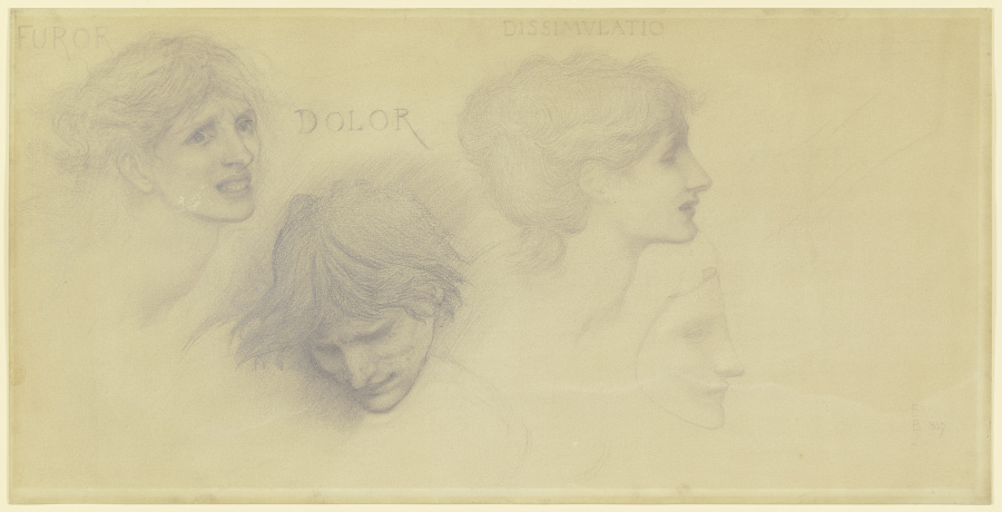 Studienblatt: Furor, Dolor, Dissimulatio, Suspicio a Sir Edward Burne-Jones
