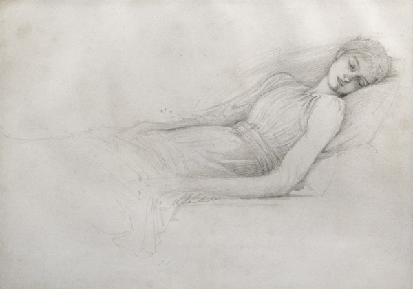 Study for 'Sleeping Beauty' a Sir Edward Burne-Jones