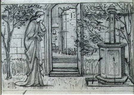A Study for Danae and the Brazen Tower a Sir Edward Burne-Jones