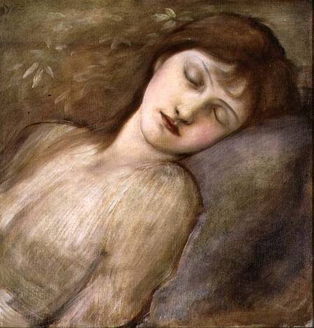 Study for the Sleeping Princess in 'The Briar Rose' Series a Sir Edward Burne-Jones