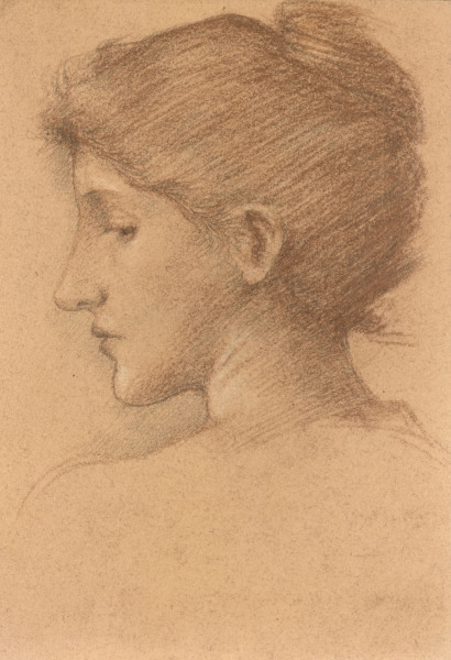 Study of a Female Head. a Sir Edward Burne-Jones