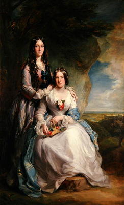 Lady Adeliza Manners and Lady Mary Foley, 1848 (oil on canvas) a Sir Francis Grant