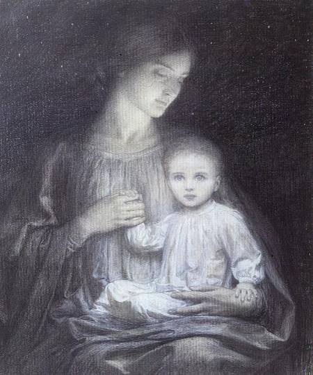 Mother and Child a Sir Frank Dicksee