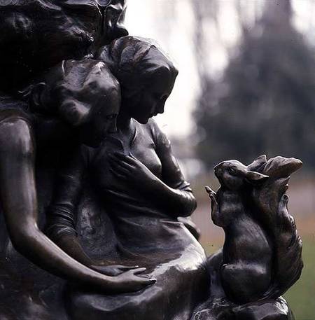 Detail from the base of the Peter Pan statue a Sir George James Frampton