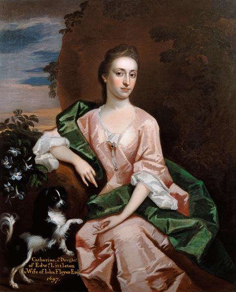 Catharine Littleton, wife of John Floyer a Sir Godfrey Kneller