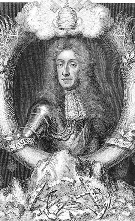 Portrait of James VII of Scotland, II of England (1633-1701) a Sir Godfrey Kneller
