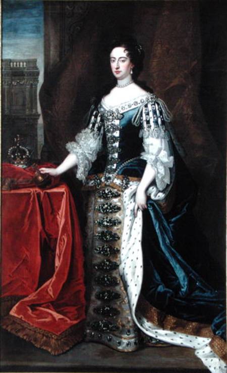Portrait of Queen Mary (1662-94) a Sir Godfrey Kneller