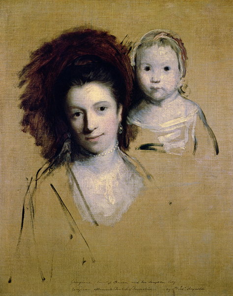 Georgiana, Countess Spencer and her Daughter Lady Georgiana, Afterwards Duchess of Devonshire a Sir Joshua Reynolds