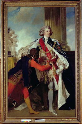 George IV when Prince of Wales with a negro page, 1787 (oil on canvas) a Sir Joshua Reynolds