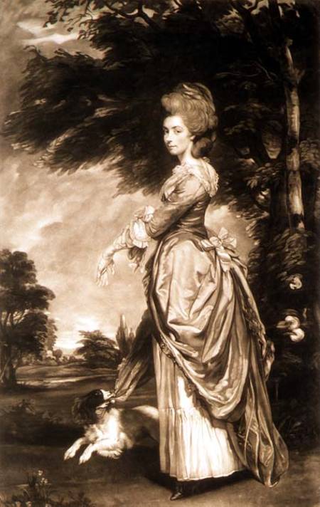 Portrait of Emily Mary, Countess of Salisbury (1750-1835), engraved by Valentine Green (1739-1813) a Sir Joshua Reynolds