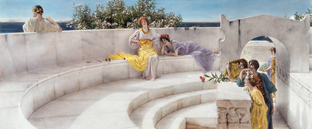 Under the Roof of Blue Ionian Weather a Sir Lawrence Alma-Tadema