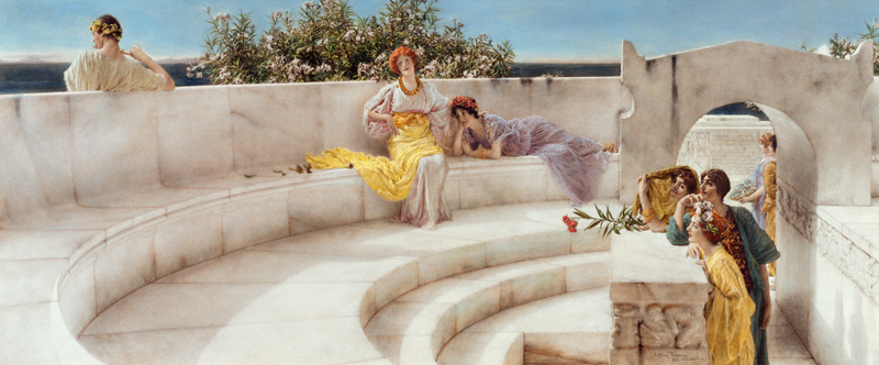 Under the roof of the blue ionic weather a Sir Lawrence Alma-Tadema