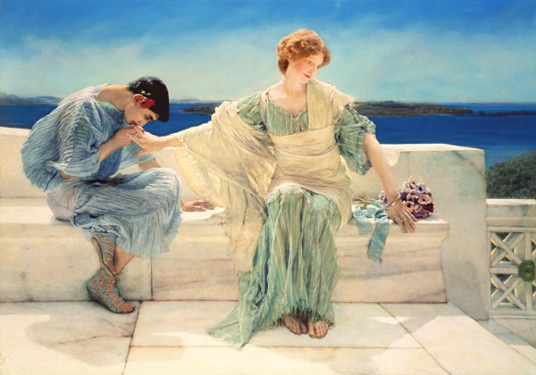 Ask me no more a Sir Lawrence Alma-Tadema
