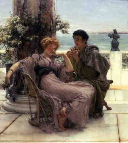 Courtship (The Proposal) a Sir Lawrence Alma-Tadema