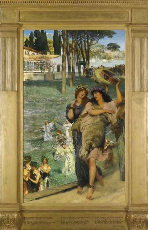 A spring festival (On the road to the Temple of Ceres) a Sir Lawrence Alma-Tadema