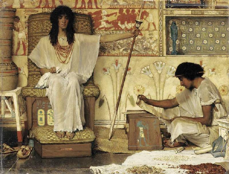 Joseph, Aufseher der Kornkammer des Pharao a Sir Lawrence Alma-Tadema