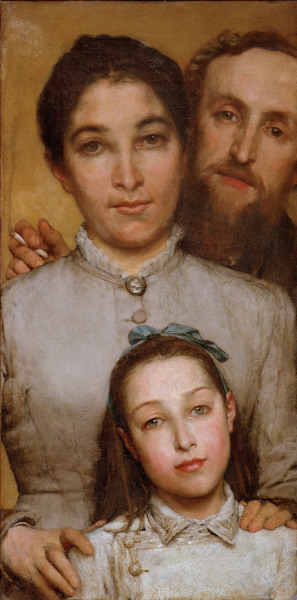 Jules Dalou w.Wife & Daughter a Sir Lawrence Alma-Tadema