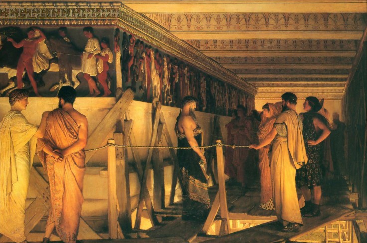 Phidias Showing the Frieze of the Parthenon to his Friends a Sir Lawrence Alma-Tadema