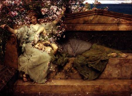 In a Rose Garden a Sir Lawrence Alma-Tadema
