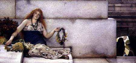Spring Flowers: Garland Seller on the Steps of the Temple a Sir Lawrence Alma-Tadema