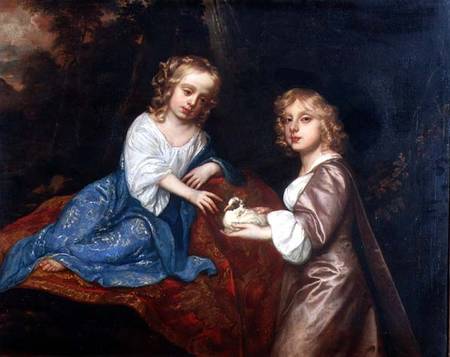 Double Portrait of Viscount Ascott and the Countess of Chesterfield as Children a Sir Peter Lely